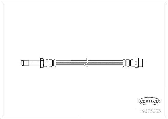 Corteco 19035033 - Гальмівний шланг autocars.com.ua