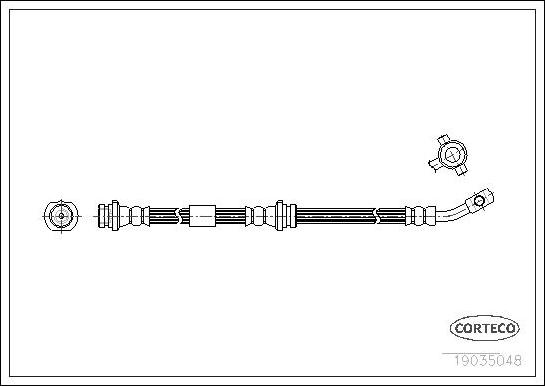 Corteco 19035048 - Гальмівний шланг autocars.com.ua