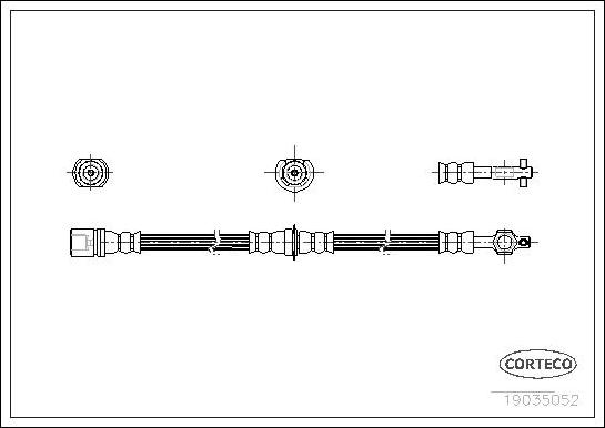 Corteco 19035052 - Гальмівний шланг autocars.com.ua