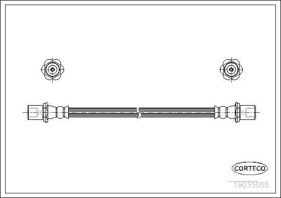 Corteco 19035055 - Гальмівний шланг autocars.com.ua