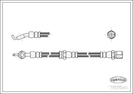 Corteco 19035060 - Гальмівний шланг autocars.com.ua