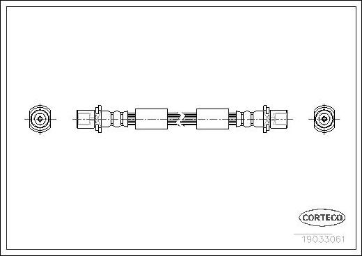 Corteco 19035061 - Гальмівний шланг autocars.com.ua