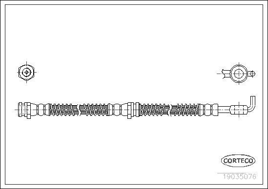 Corteco 19035076 - Гальмівний шланг autocars.com.ua