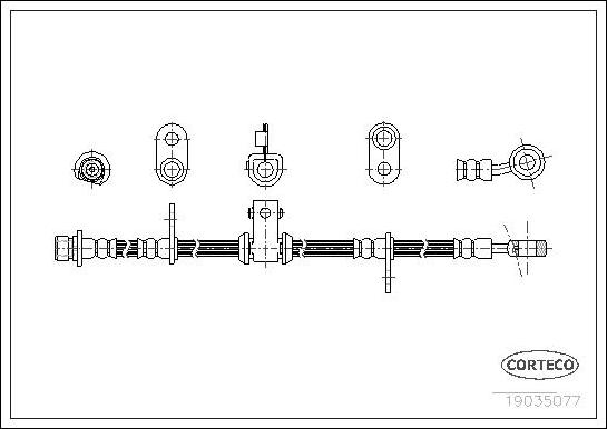 Corteco 19035077 - Гальмівний шланг autocars.com.ua