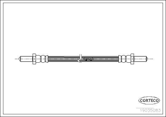 Corteco 19035083 - Тормозной шланг avtokuzovplus.com.ua