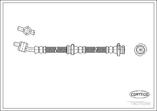 Corteco 19035088 - Тормозной шланг avtokuzovplus.com.ua