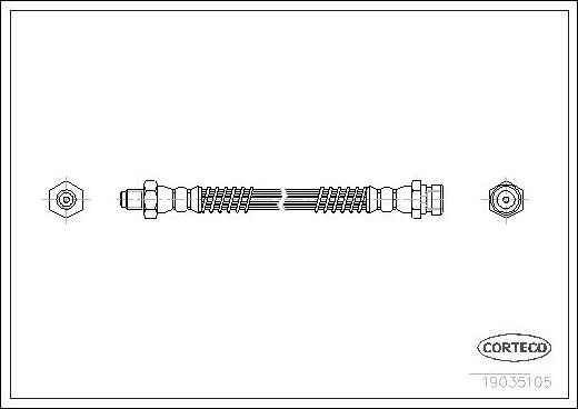 Corteco 19035105 - Тормозной шланг avtokuzovplus.com.ua