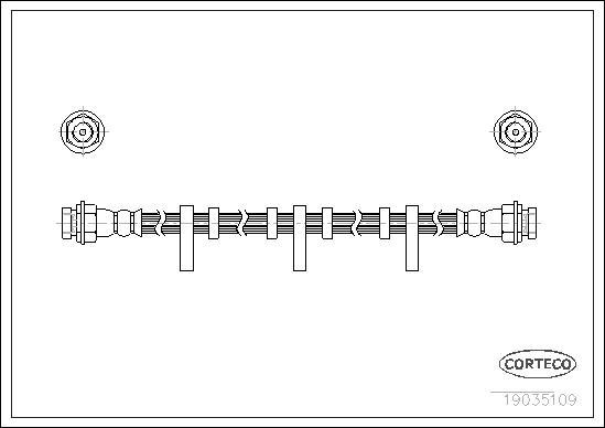 Corteco 19035109 - Тормозной шланг avtokuzovplus.com.ua