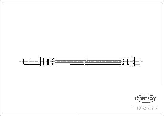 Corteco 19035285 - Гальмівний шланг передній-задній Sprinter-Crafter 06- autocars.com.ua