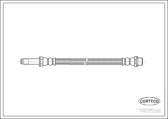 Corteco 19035286 - Тормозной шланг avtokuzovplus.com.ua