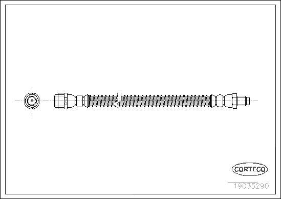 Corteco 19035290 - Гальмівний шланг autocars.com.ua