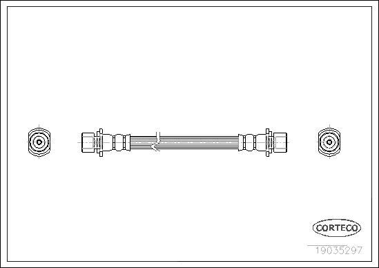 Corteco 19035297 - Тормозной шланг avtokuzovplus.com.ua