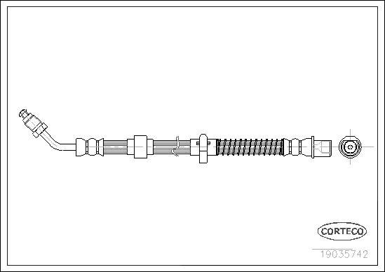 Corteco 19035742 - Тормозной шланг avtokuzovplus.com.ua