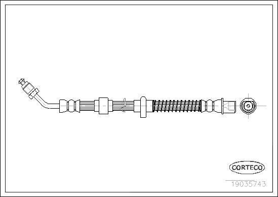 Corteco 19035743 - Тормозной шланг avtokuzovplus.com.ua