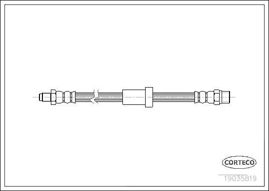 Corteco 19035819 - Гальмівний шланг autocars.com.ua