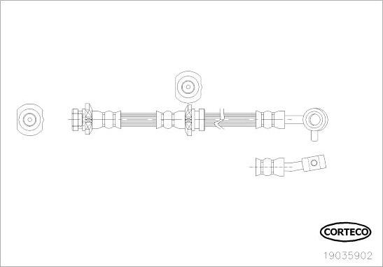 Corteco 19035902 - Тормозной шланг avtokuzovplus.com.ua