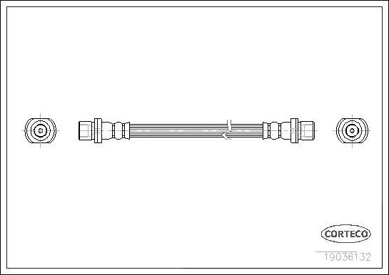 Corteco 19036132 - Гальмівний шланг autocars.com.ua