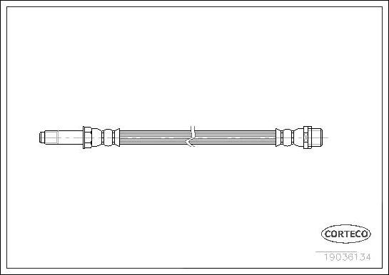 Corteco 19036134 - Тормозной шланг avtokuzovplus.com.ua