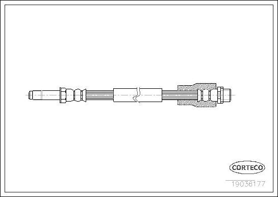 Corteco 19036177 - Тормозной шланг avtokuzovplus.com.ua