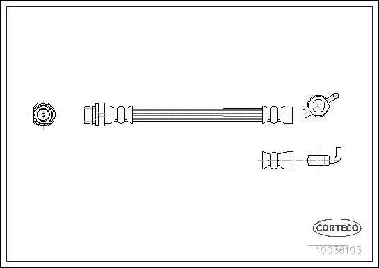 Corteco 19036193 - Тормозной шланг avtokuzovplus.com.ua