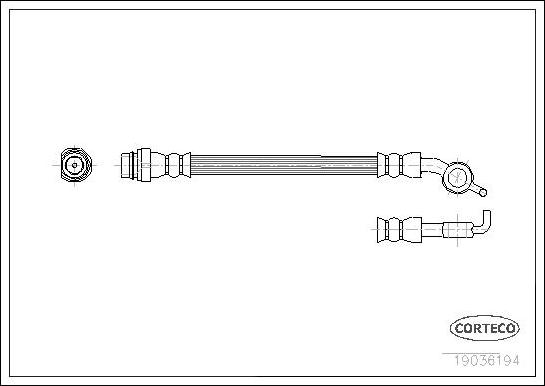 Corteco 19036194 - Тормозной шланг avtokuzovplus.com.ua
