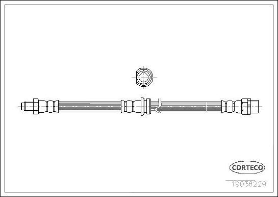 Corteco 19036229 - Гальмівний шланг autocars.com.ua