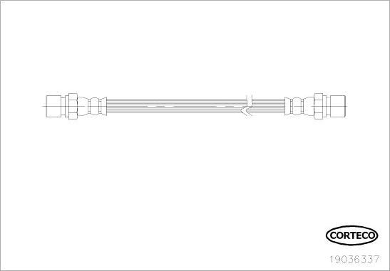 Corteco 19036337 - Гальмівний шланг autocars.com.ua