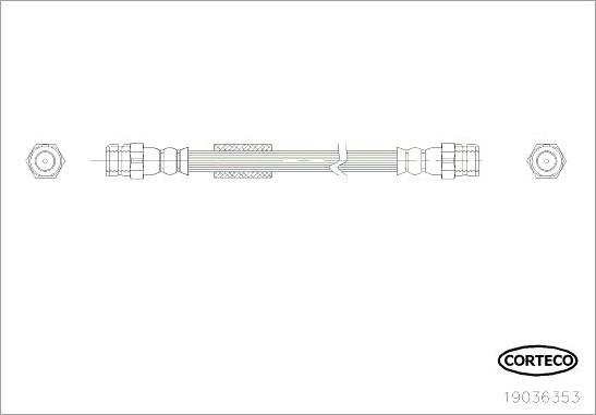 Corteco 19036353 - Тормозной шланг avtokuzovplus.com.ua