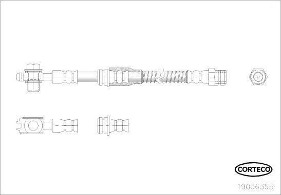 Corteco 19036355 - Тормозной шланг avtokuzovplus.com.ua