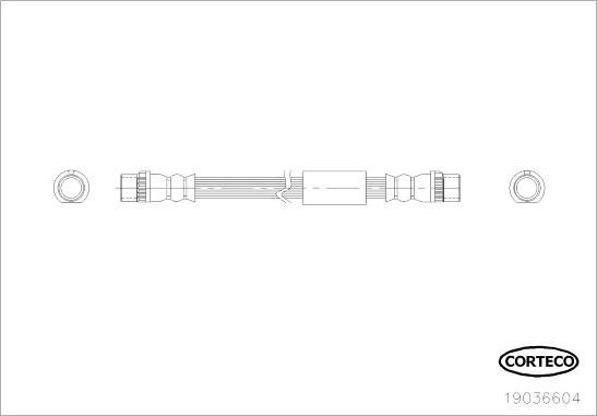 Corteco 19036604 - Тормозной шланг avtokuzovplus.com.ua