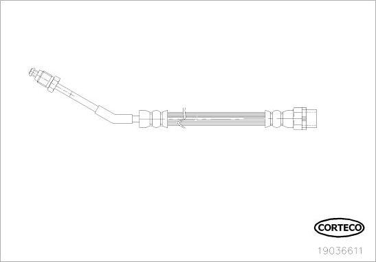 Corteco 19036611 - Гальмівний шланг autocars.com.ua