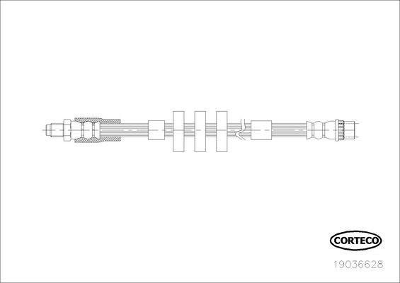 Corteco 19036628 - Гальмівний шланг autocars.com.ua