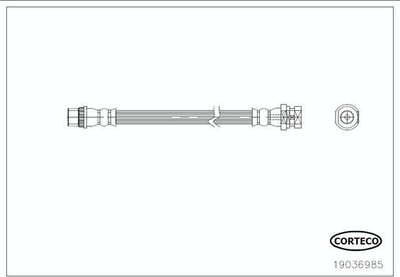 Corteco 19036985 - Гальмівний шланг autocars.com.ua