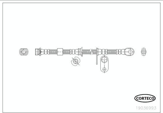 Corteco 19036993 - Тормозной шланг autodnr.net