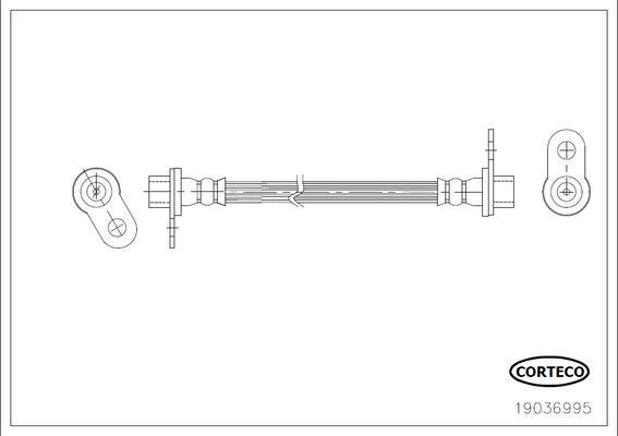 Corteco 19036995 - Тормозной шланг autodnr.net