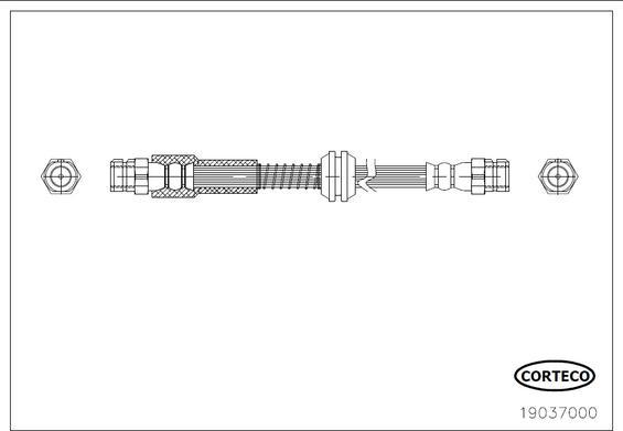 Corteco 19037000 - Гальмівний шланг autocars.com.ua