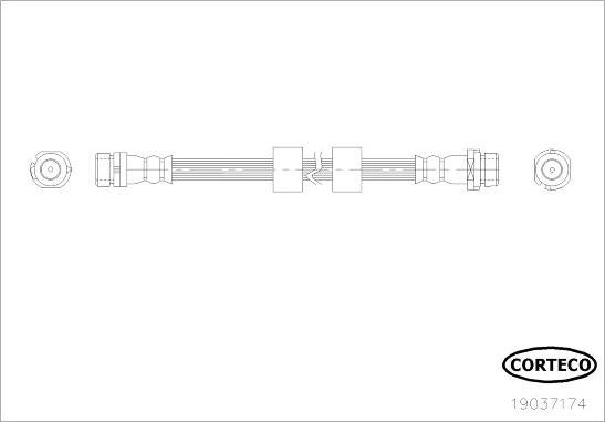 Corteco 19037174 - Тормозной шланг avtokuzovplus.com.ua