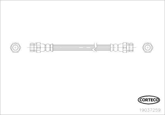 Corteco 19037259 - Гальмівний шланг autocars.com.ua