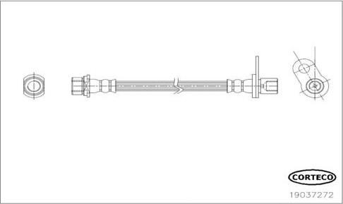 Corteco 19037272 - Гальмівний шланг autocars.com.ua