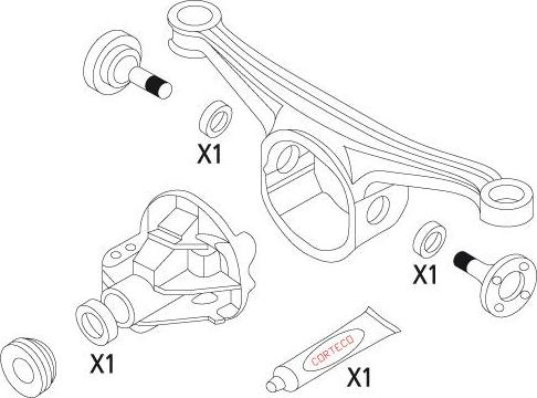 Corteco 19535861 - Комплект прокладок, диференціал autocars.com.ua