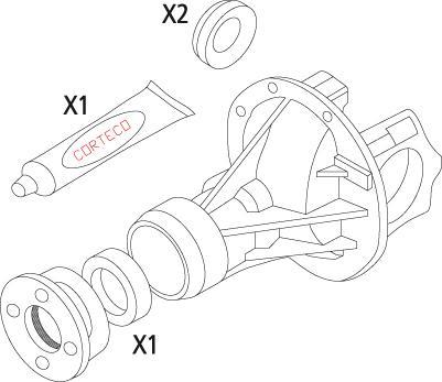 Corteco 19536212 - Комплект прокладок, диференціал autocars.com.ua