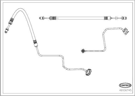 Corteco 49106745 - Гальмівний шланг autocars.com.ua