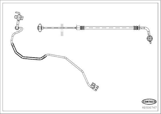 Corteco 49106747 - Гальмівний шланг autocars.com.ua