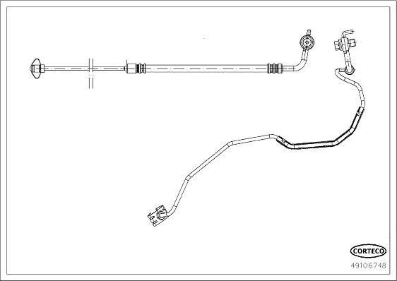 Corteco 49106748 - Гальмівний шланг autocars.com.ua