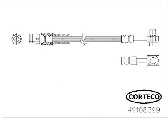 Corteco 49108399 - Тормозной шланг avtokuzovplus.com.ua