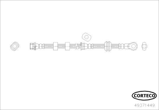 Corteco 49371449 - Гальмівний шланг autocars.com.ua