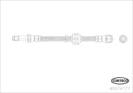 Corteco 49374177 - Тормозной шланг avtokuzovplus.com.ua