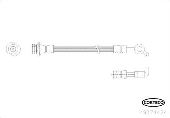 Corteco 49374424 - Тормозной шланг avtokuzovplus.com.ua