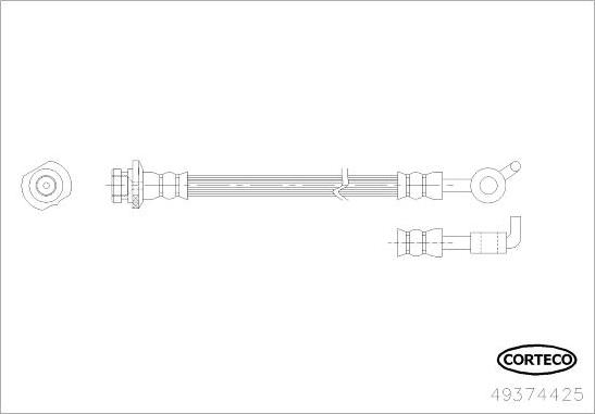 Corteco 49374425 - Тормозной шланг avtokuzovplus.com.ua