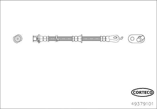 Corteco 49379101 - Гальмівний шланг autocars.com.ua